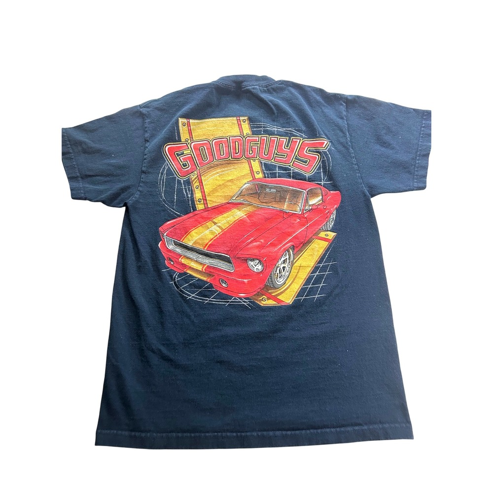 Goodguys Rod Custom Association Car Graphic Tee Navy Blue Mens Medium